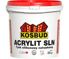 Фасадная силиконовая штукатурка машинного нанесения Kosbud Acrylit SLN барашек 1,5 мм 25 кг